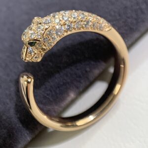 パンサー モチーフ セミパヴェダイヤ リング｜ローズゴールド｜Cartier Panthèreスタイル