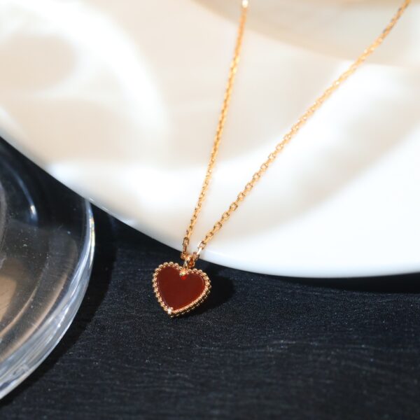 カーネリアン ハートモチーフ ミニネックレス（1モチーフ）｜Van Cleef & Arpelsスタイル - 画像 (5)