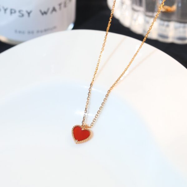 カーネリアン ハートモチーフ ミニネックレス（1モチーフ）｜Van Cleef & Arpelsスタイル - 画像 (6)