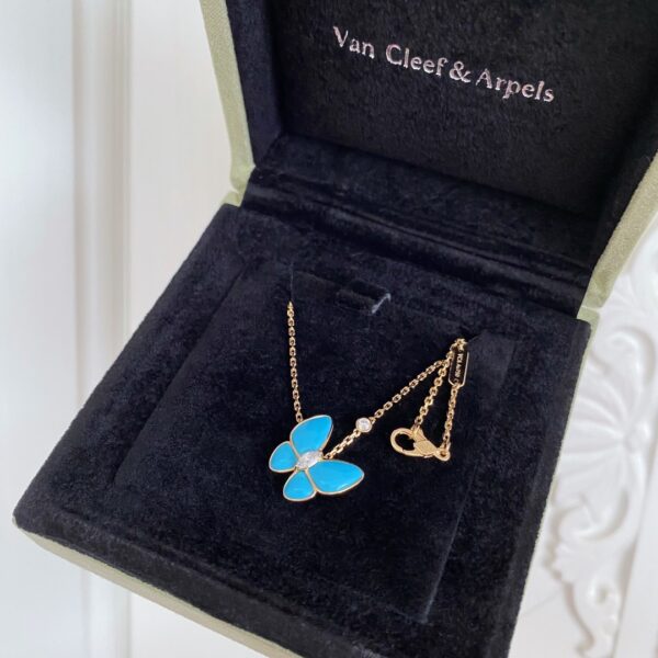 ナチュラルターコイズ バタフライペンダントネックレス｜Van Cleef & Arpels Butterflyスタイル - 画像 (2)
