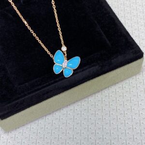 ナチュラルターコイズ バタフライペンダントネックレス｜Van Cleef & Arpels Butterflyスタイル