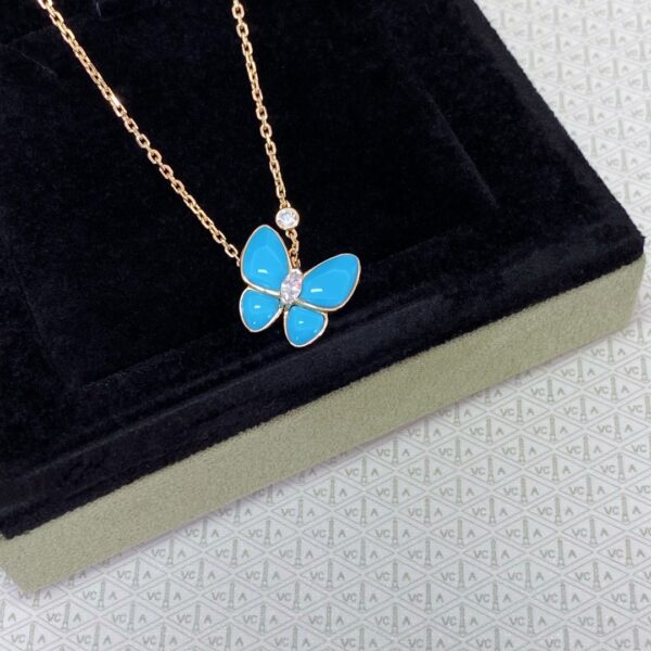 ナチュラルターコイズ バタフライペンダントネックレス｜Van Cleef & Arpels Butterflyスタイル